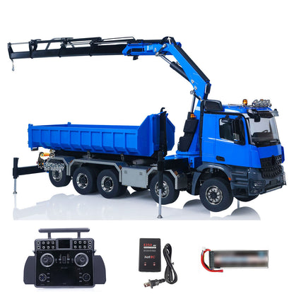 Toucanhobby 1/14 10*10 Metal RC Hydraulic Roll 0n Off Dumper 3 Speed Transmission Rear Axle Steering 9-way Reversing Valve Model