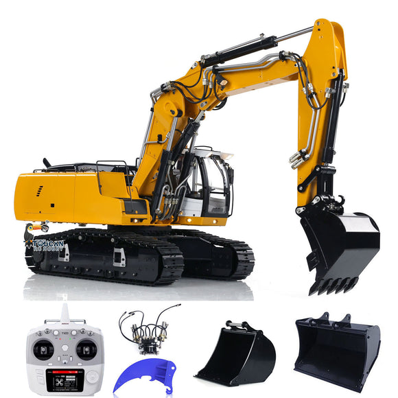 1/14 Electric Cars 946-3 10CH Metal Tracked Hydraulic RC Excavator Tiltable Bucket Ripper Pump Remote Control Construction Vehicle