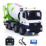 Fast Free Shipping Metal 1/14 RC Mixer Truck RTR 2.4GHz Radio 12CH Light Sound Effects Remote Control Agitating Lorry Finished Model Toys Battery