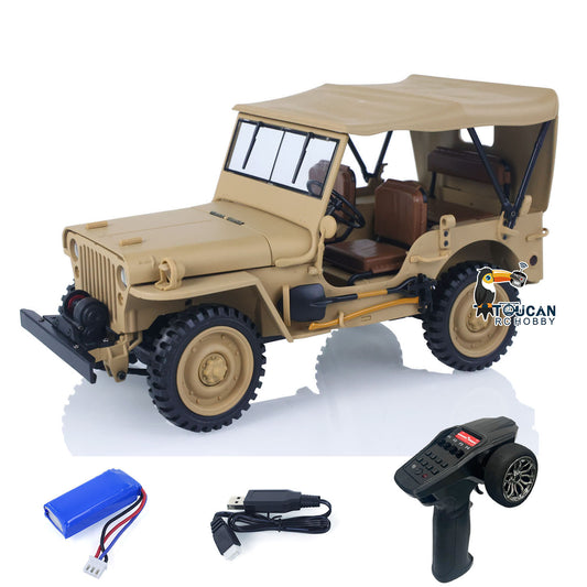 TOUCAN RC HOBBY HG 1/14 4x4 Electric Military Truck HG4 58 Convertible Off Road Combat Vehicle Remote Control Car 2Speed Light Sound Motor Model
