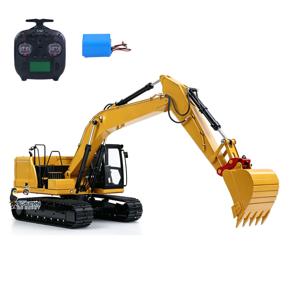 TOUCAN RC HOBBY 320 Metal 1/14 RC Digger Remote Control Hydraulic Excavator Engineering Vehicle Brushless Motor ESC for Model Enthusiasts