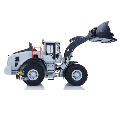 MTM E260L Metal 1/14 Loader Hydraulic Wheel Loader with Brushless 3.5MPa Pump and Quick Coupler for Bucket Fork Swap White PNP No Charger