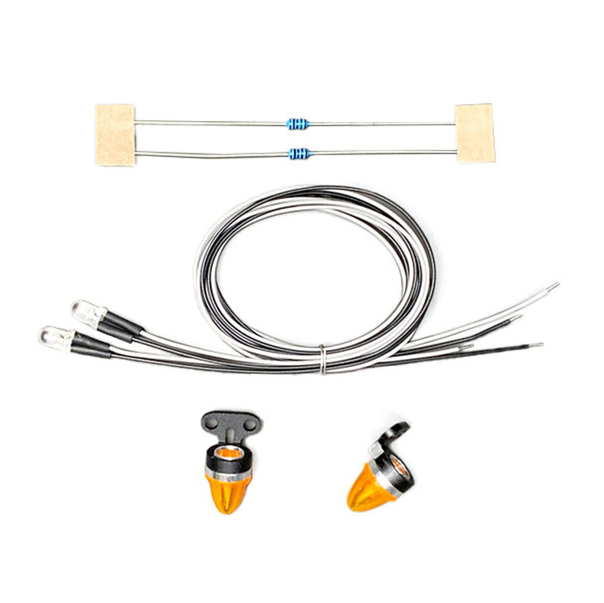 LED-Kunststoff-Markierungsleuchte, 2,2 V-3 V, hintere Begrenzungsleuchte für DIY Tamiya 1/14 RC Traktor-LKW-Modell, Sattelauflieger, Kipper, Autoteile