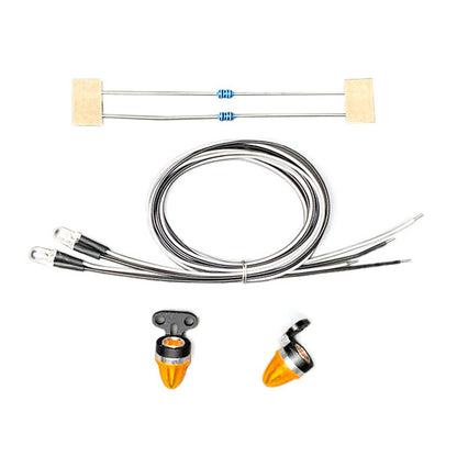 LED-Kunststoff-Markierungsleuchte, 2,2 V-3 V, hintere Begrenzungsleuchte für DIY Tamiya 1/14 RC Traktor-LKW-Modell, Sattelauflieger, Kipper, Autoteile