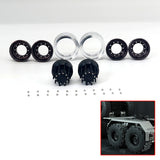 JDM XS45 Metal Tyre/Rear Double Wheel Hub for 1/14 Scale RC Tractor Truck Construction Transport Vehicle DIY Model Builders