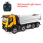 MD 8x8 1/14 Metal Hydraulic Dump Tipper Truck CNC 2-Speed Transmission Differential Lock Axles Sound Light System FlySky ST8 Remote Controller