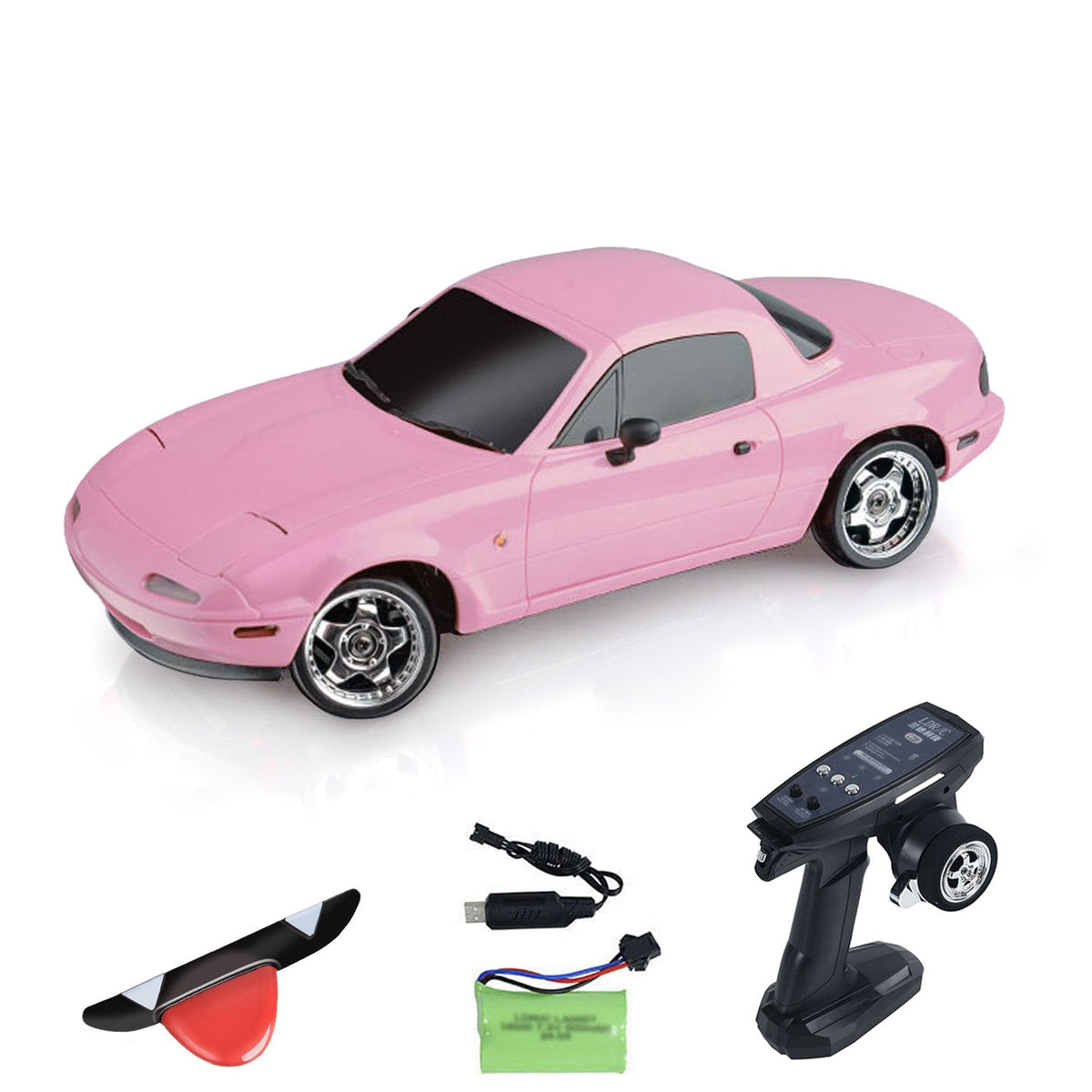 LDRC LD1804 1/18 2,4G 4X2 Fernbedienung Drift Auto Bürstenmotor ESC Servo Lichtsystem RC Rennfahrzeug Zusammengebautes Spielzeug RTR