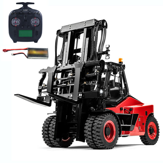 TOUCAN RC HOBBY LESU AOUE LD160S 1/14 Metal Hydraulic RC Forklift with CNC shell 6 Ways Reversing Valve Towing Hook Sound Light System