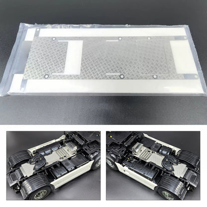 TOUCAN RC HOBBY Engine Cover Metal Gearbox Covers Metal Antiskid Plate for 1/14 FH16 4x2 RC Tractor Truck 56375 Model for DIY RC Hobby Model