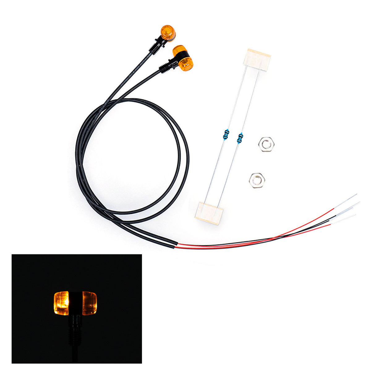 1/14 Plastic Warning Light Clearance Lamp for DIY Remote Control Tractor Truck VO FH16 SC R620 RC Lorry Toys Tipper Model Kit