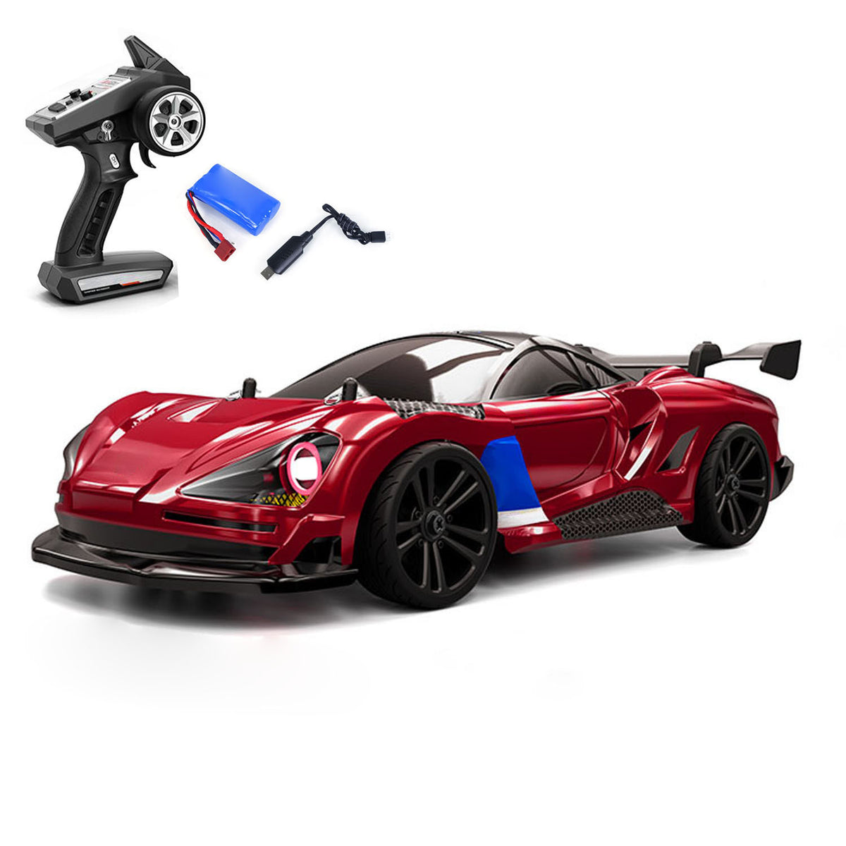 SCY 16301 1/16 4WD Ferngesteuertes Driftauto RC-Modell Elektrofahrzeug Sieben Modi Lichtsystem Batterie RC390 Bürstenmotor