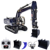 MTM 946 Metal 1/14 RC Hydraulic Excavator Remote Control Digger T12D Radio Controller for Garden Landscaping