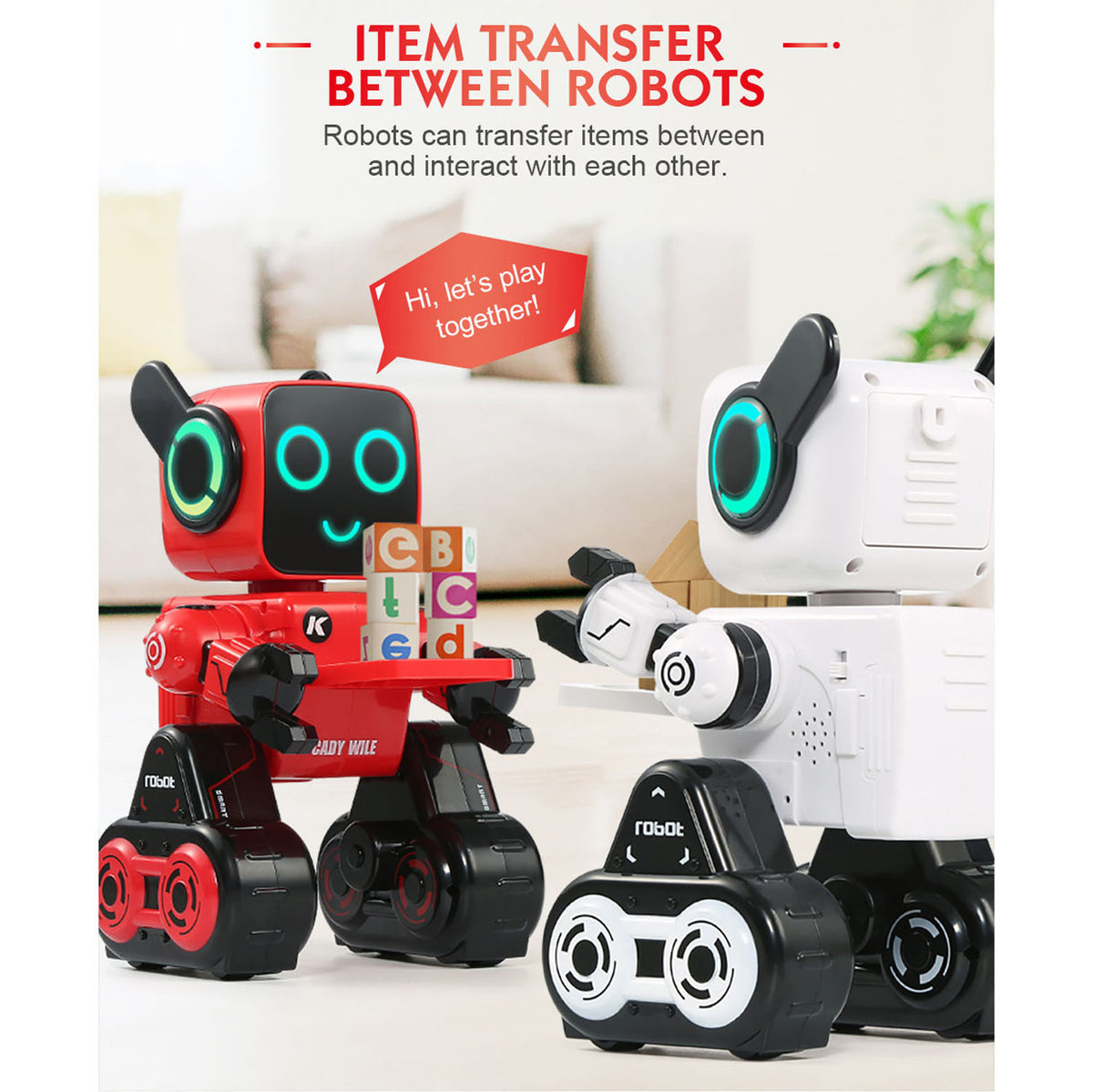 TOUCAN RC HOBBY JJRC R4 Smart Robot Toy with Remote Control Programmable Actions Singing Dancing LED Lights Touch Interaction Coin Saving