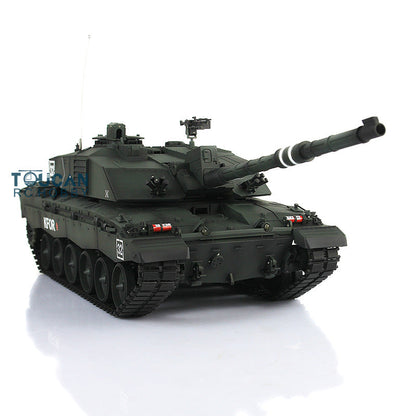 Henglong 1/16 7.0 Upgrade Challenger II 3908 RTR RC Tank Infrared Combat BB Smoke Sounds Lights Metal Tracks Drive Idler Wheels Gearbox