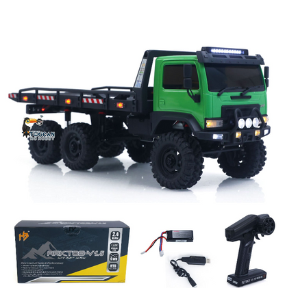 TOUCAN RC HOBBY Fast  Free Shipping 1/18 Remote Control Flatbed Truck 6*6 Electric RC Off Road Vehicle Model Metal Chassis Gear Light System Flysky Radio No Sounds