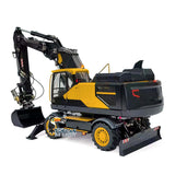 EC380 1/14 RC Hydraulikbagger Rad-Baufahrzeug 3-Arm Fernbedienung Bagger Modell Greifer Kippbarer Zweischalengreifer