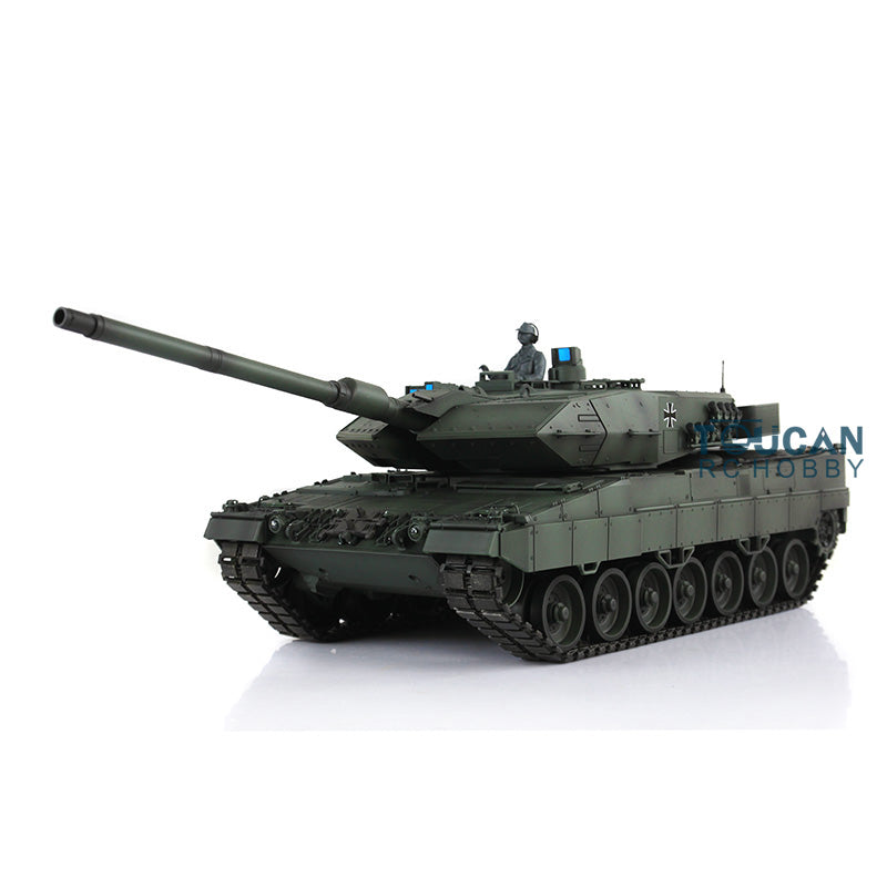Henglong TK7.0 Leopard2A6 im Maßstab 1/16, fahrbereit, ferngesteuerter BB-IR-Panzer, 3889 Lauf, Rückstoß, Metallkette, Gummi, Rauchgeräusch