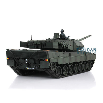 2,4G Henglong 1/16 Maßstab TK7.0 Upgrade FPV Leopard2A6 RC RTR Tank 3889 360 Barrel Rückstoß Metallketten Kettenräder Leiträder