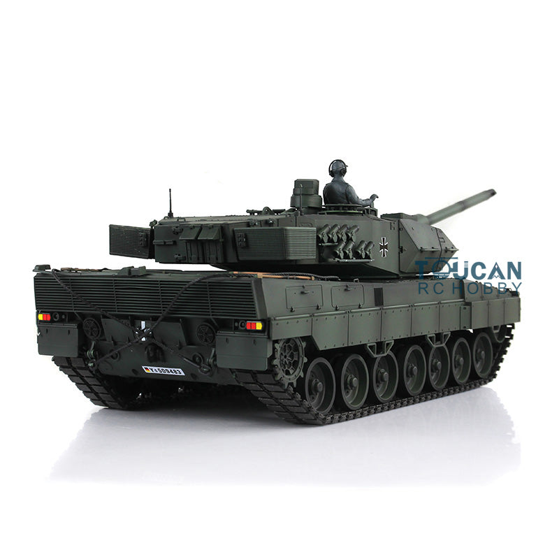 Henglong TK7.0 Leopard2A6 im Maßstab 1/16, fahrbereit, ferngesteuerter BB-IR-Panzer, 3889 Lauf, Rückstoß, Metallkette, Gummi, Rauchgeräusch