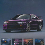 Capo 1:8 RC Drift Car Model for GTR R34 RTR Remote Control Racing Cars Midnight Purple with Brushed Motor ESC Flysky GT5 Light System