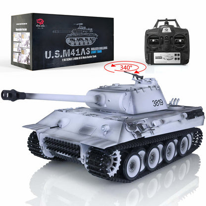 Henglong 1/16 TK7.0 Plastic 3819 German Panther V RTR RC Tank Armored Vehicle Model Infrared Combat BB Unit Smoke Sound Light System