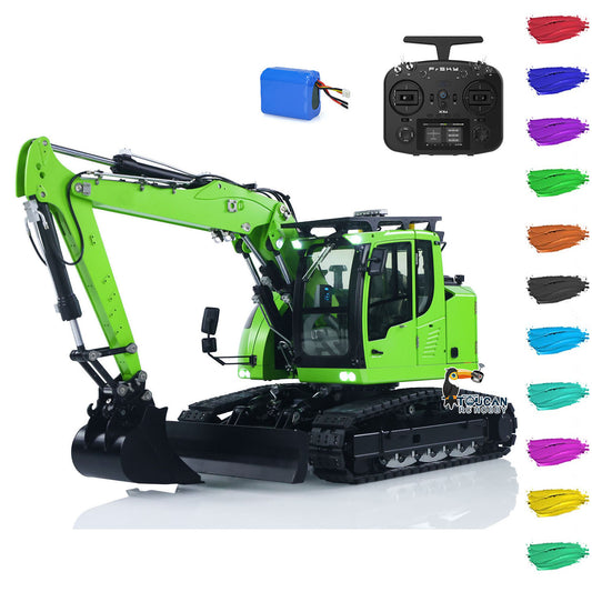 Verbesserter 1/14 RC Hydraulikbagger LR 914 5-Wege-Ventil Elektrobagger Modell RTR Baufahrzeug Frsky X14 Funkbatterie