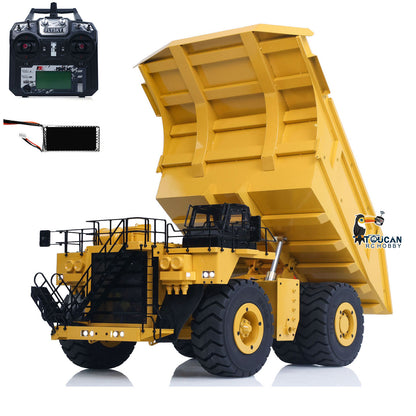 LZGH-C793D-2 1/20 Metal RC Hydraulic Self-Dump Mine Hauler Big S Rock Tire w/Flysky I6X Radio Battery Charger