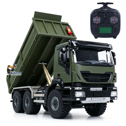 TOUCAN RC HOBBY MD 1/14 6*6 Metal Radio Control Hydraulic Dump Truck 2-Speed Gearbox RC Tipper Model Differential Locks Radio Light Sound System