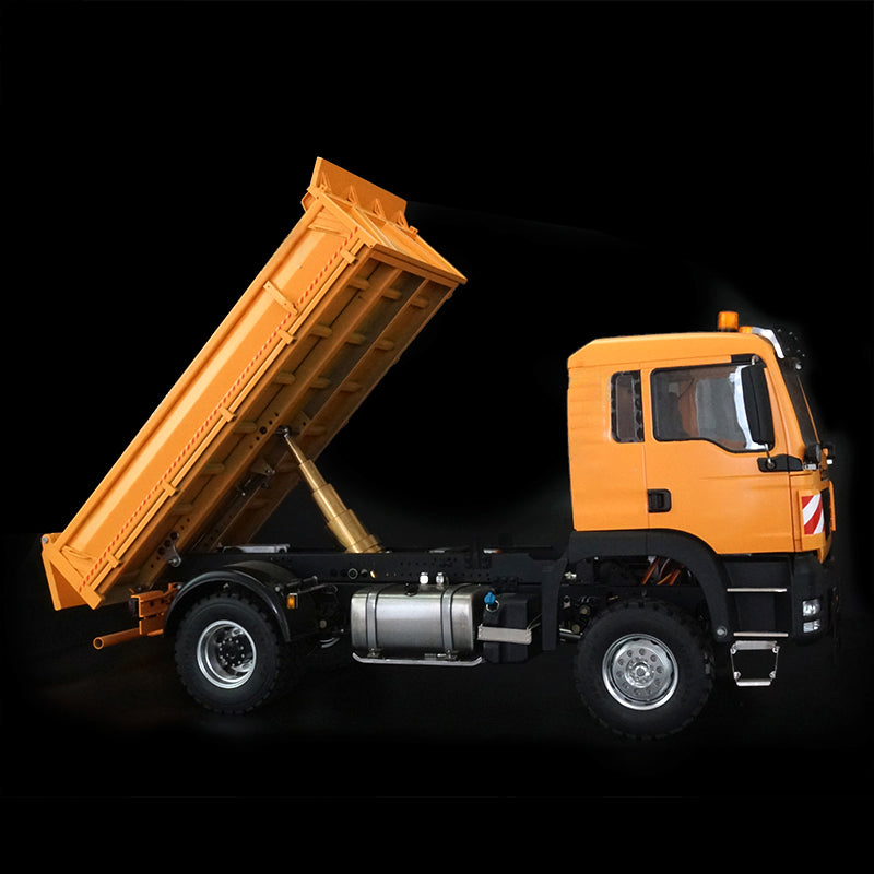 TOUCAN RC HOBBY LESU 1/14 Metal 4*4 Chassis TGS Hydraulic Dumper Truck Model Decorative Light Parts Opitonal Versions Battery Charger