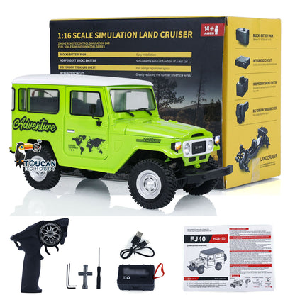 1/16 HG 4x4 RC Geländewagen FJ40 Elektrische Fernbedienung Crawler Land Cruiser Auto Lackiert Zusammengebaut Simulation Hobby 