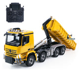 Toucanhobby G88 8*8 1/14 RC Hydraulic Roll On Off Dumper Construction Vehicle Differential Lock Axle 3Speed Transmission for Modeler