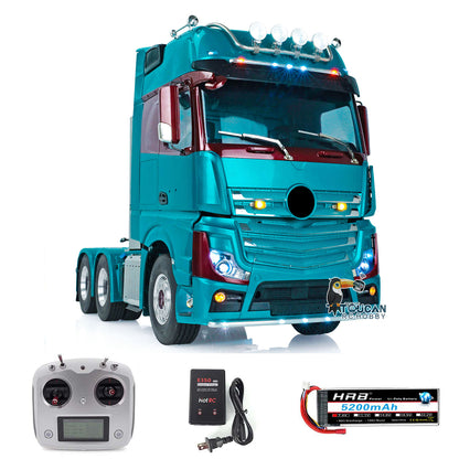 TOUCAN Lackierter 1/14 RC Sattelzugmaschine für 1851 3363 Fernbedienung 6X6 Metallchassis Autos Licht