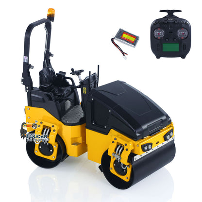 €80 OFF 11.11 BIG SALE Fast Free Shipping TOUCAN 1/14 Metal RC Electric Road Roller BOM BW120AD RTR Remote Control Construction Vehicle Model Flysky ST8 Radio Battery Light System