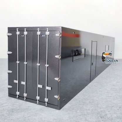 2in1 1:14 Metall 3 Achsen Container Auflieger für RC Traktor Lkw Radio Control Auto Hobby Modell Elektrische Hebe Beine