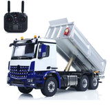 6x6 Metal Chassis Gearbox 1/14 RC Hydraulic Dump Truck 3348 Radio Controlled Tipper Differential Axle Light Sound HotRC Radio