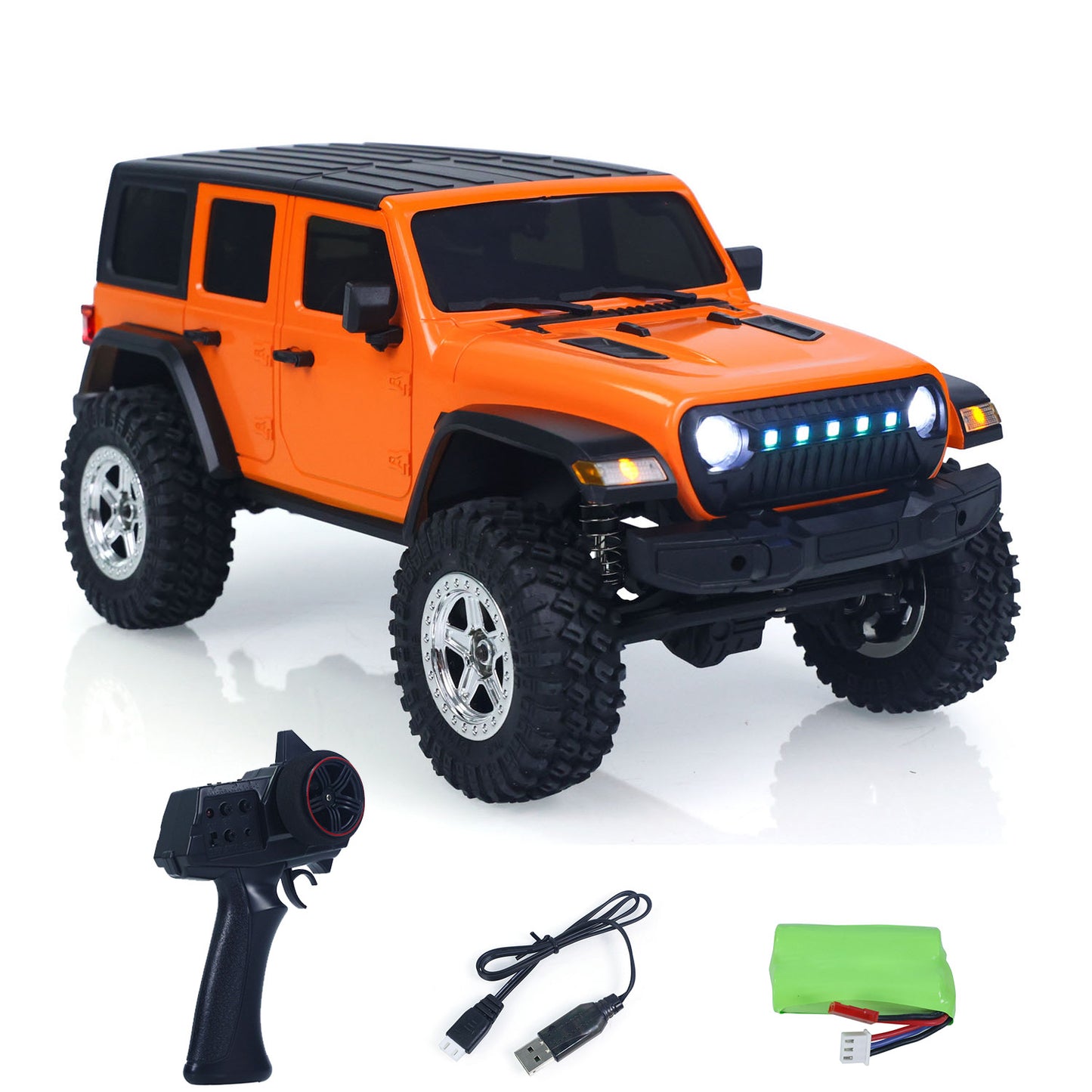 1/18 RC Rock Crawler Auto 4*4 Fernbedienung Simulation Off Road Auto C8801 RTR Crawler Batterie 370 Gebürstet Motor ESC LED Lichter
