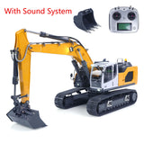 XDRC 1/14 945 Metal RC Hydraulic Excavator Remote Control Digger Assembled Painted Hobby Model Sound Light System