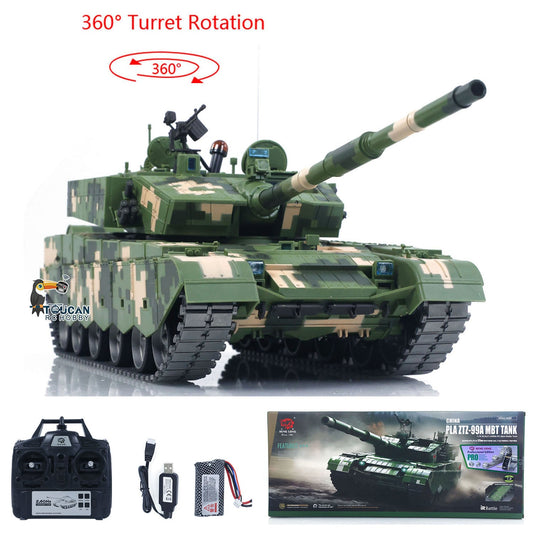 Henglong 1/16 TK7.0 3899A China ZTZ 99A MBT RTR RC Tank Model 360 Degrees Turret Barrel Recoil IR Smoke Metal Tracks Sprockets Idlers Road Wheels