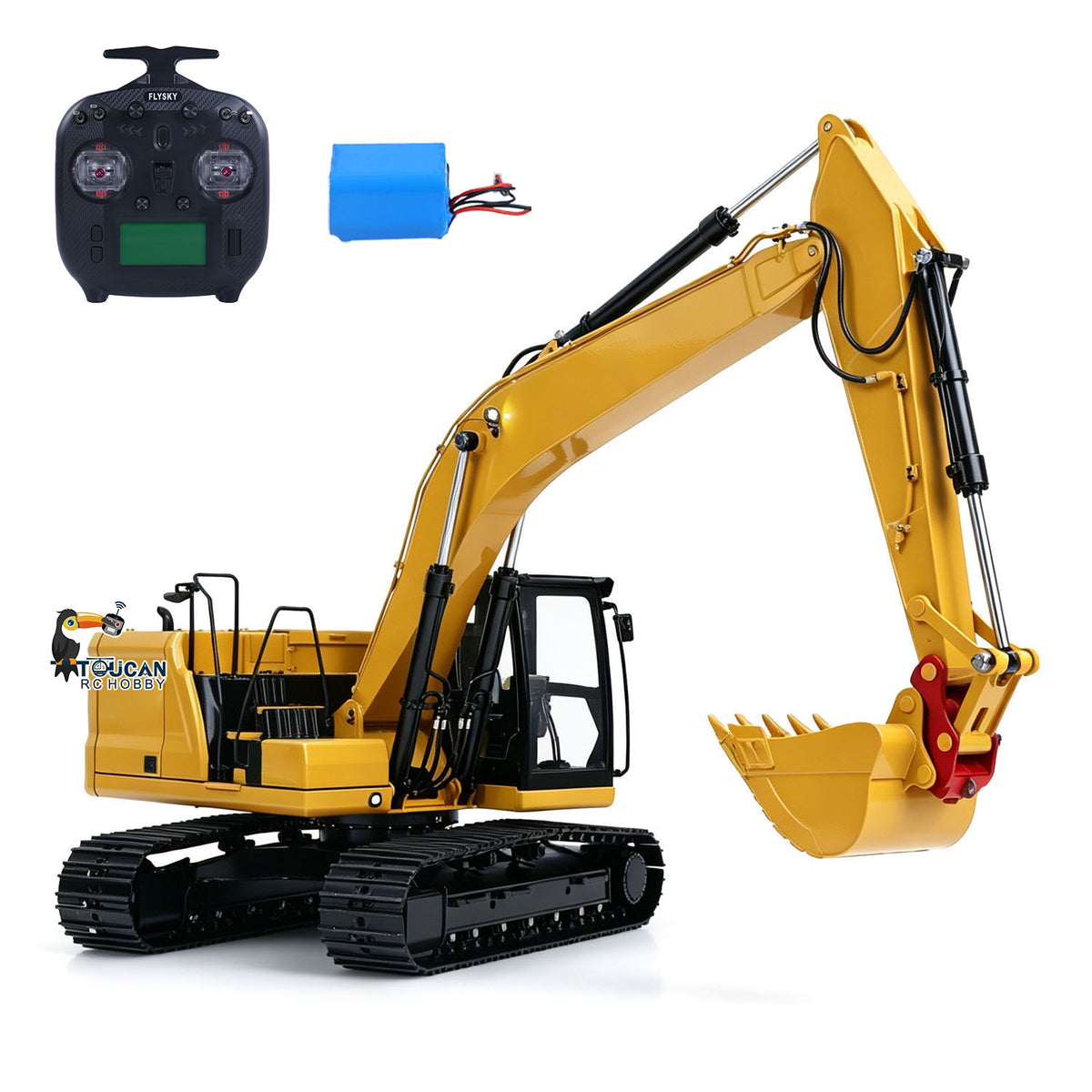 TOUCAN RC HOBBY 320 Metal 1/14 RC Digger Remote Control Hydraulic Excavator Engineering Vehicle Brushless Motor ESC for Model Enthusiasts