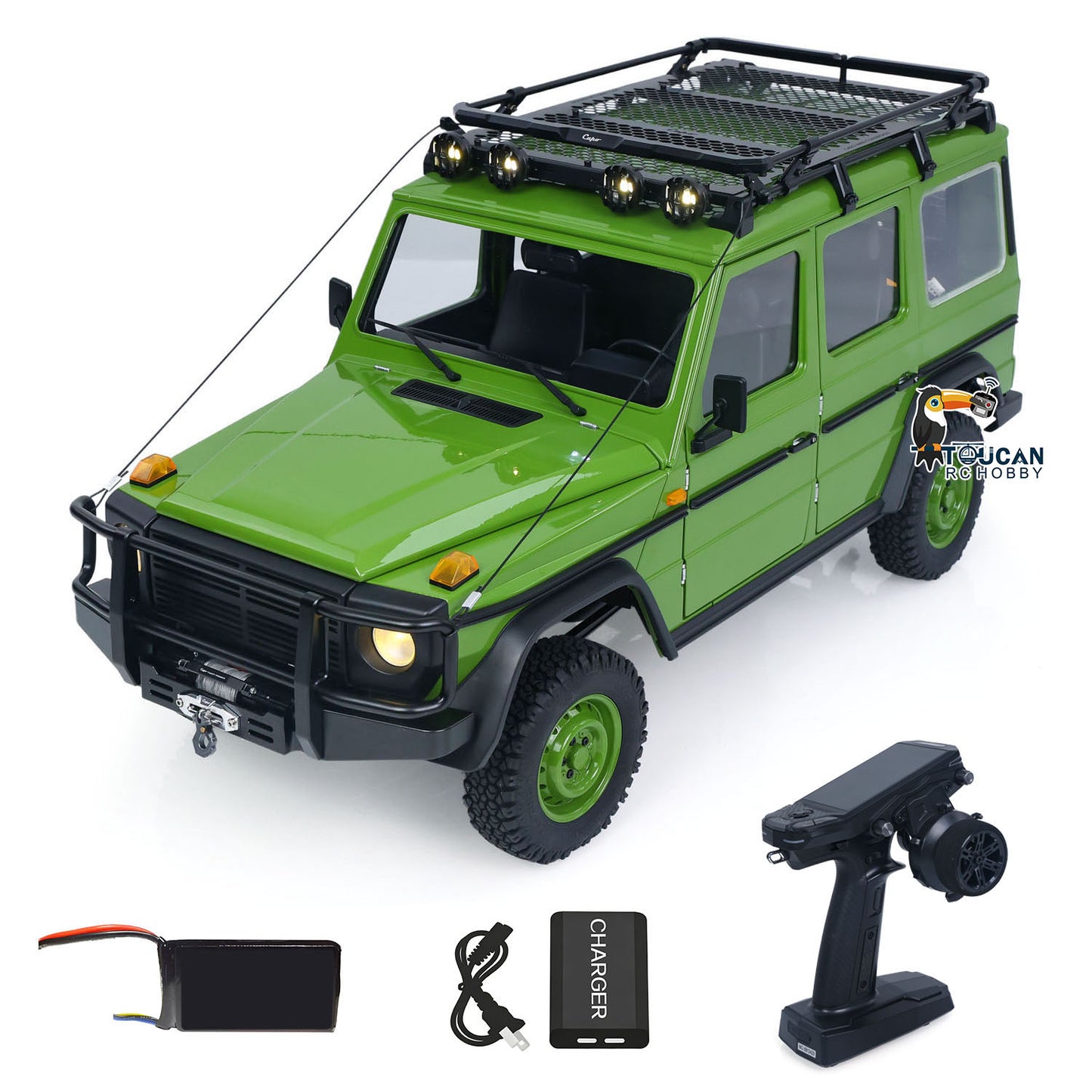 TOUCAN RC HOBBY In Stock CAPO W460 4X4 1/8 RC Off Road Car 2Speed RTR Crawler Axle Diff Lock Sound Light Winch AXE PLUS R3 ESC 540L KRAKEN 1400KV Motor