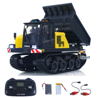 TOUCAN RC HOBBY Fast  Free Shipping 1/50 T14R Panther RTR Electric RC Crawler Dump Truck Construction Vehicle Tracked Tipper Finished Model Toys Lights Sounds Unit
