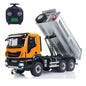 MD 1/14 6x6 Metal RC Hydraulic Dump Truck 2 Speed Gearbox FlySky ST8 Remote Controller for Construction Model Collectors