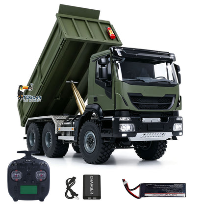 TOUCAN RC HOBBY 2-Speed MD 1/14 6x6 Metal Remote Control Hydraulic Dump Truck RC Tipper Diff Locks Radio Light Sound Battery Charger RTR Model