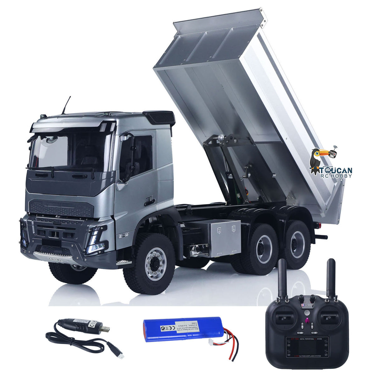 In Stock TOUCAN RC HOBBY DoubleE E015 001 1/14 RC Dump Truck 6X4 Electric Lifting Remote Control Tipper VO Metal Drive Shafts Chassis Model Vehicle RTR