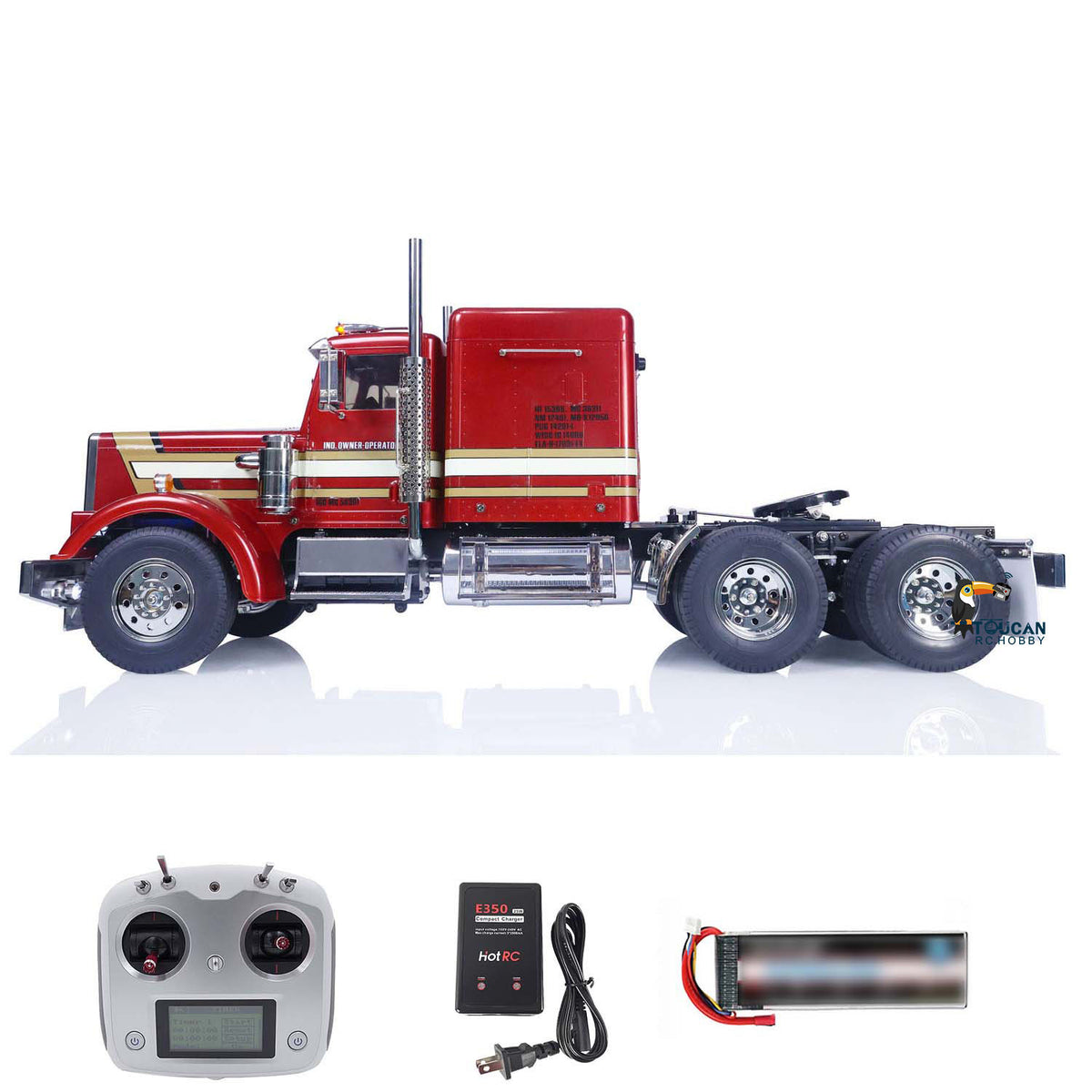 In Stock TOUCAN RC HOBBY Metal Painted Assembled 1/14 6*4 RTR RC Truck 56301 Remote Control Tractor DIY Hobby Models Cars Sound Light System