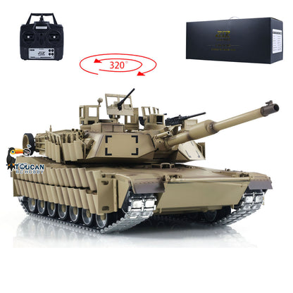 TOUCAN RC HOBBY TD 1/16 RC Military Tank Abrams M1A2 SEP TUSK II Ugrade Wheel Tracks IR BB Model Radio Control 320 Degree Rotation Turret Tanks Barrel Recoil Toys