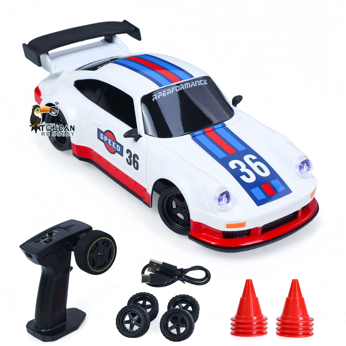 TOUCAN RC HOBBY 25KM/H High Speed 4x4 Plastic JIABAILE 1/36 RC Drift Car 3613 Gyroscope CNC C-hubs Indoor Outdoor Mini Racing Vehicle Battery Radio
