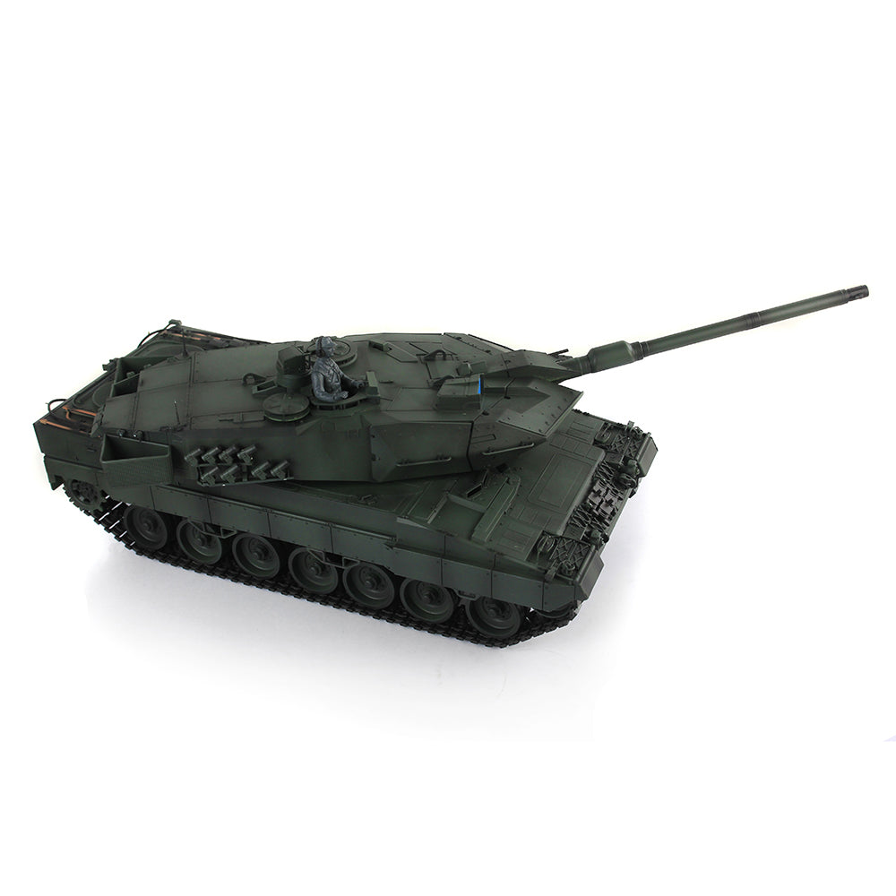 Henglong 1/16 TK7.0 German Leopard2A6 RTR RC Tank Model 3889 IR BB Smoke Barrel Recoil 360 Degrees Turret Metal Tracks Sprockets Idlers Road Wheels Gearbox