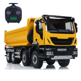 1/14 8x8 Hydraulic RC Dump Truck Metal Remote Control Tipper Car with Sound Light Servo ST8 remote control