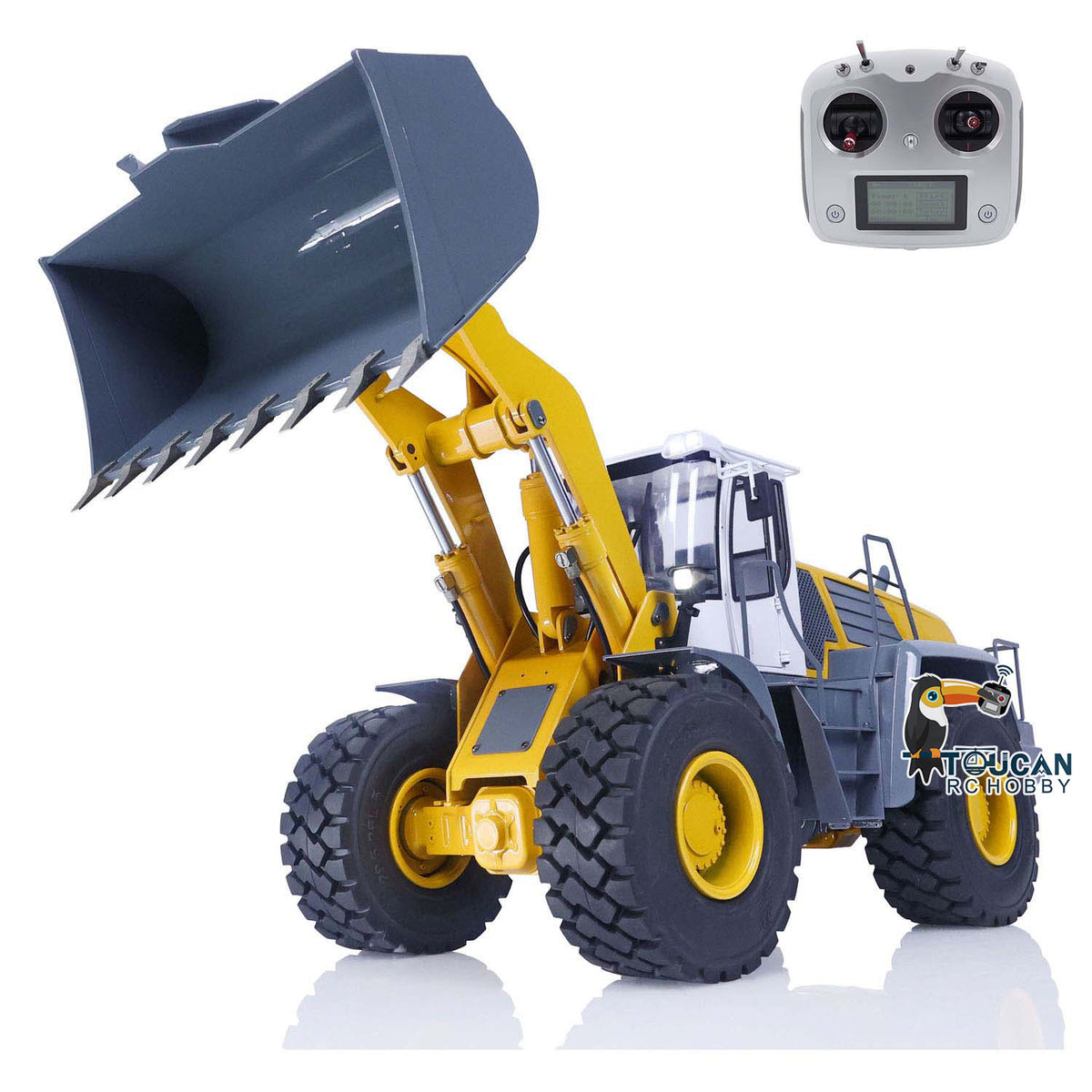 JZMODEL Metall 1/14 580 RC Hydraulische Ausrüstung Loader Radio Control Bau Fahrzeug Hobby Modelle Sound Licht System ESC 